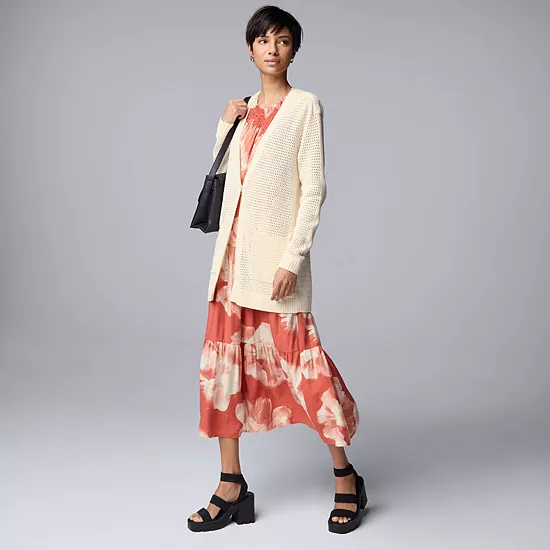 Women's Simply Vera Vera Wang Oversized Utility Cardigan 4 Women's Simply Vera Vera Wang Oversized Utility Cardigan - Image 4