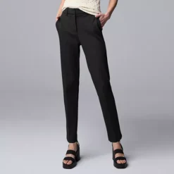 Women's Simply Vera Vera Wang Stretch Knit High Rise Ankle Trouser Pants