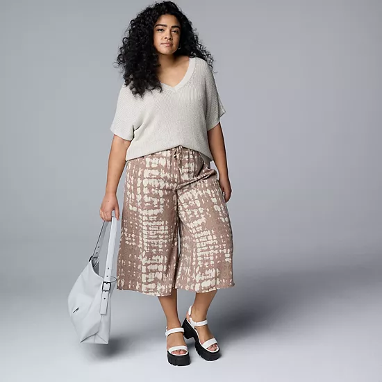 Plus Size Simply Vera Vera Wang V-Neck Sweater Tee 4 Plus Size Simply Vera Vera Wang V-Neck Sweater Tee - Image 4