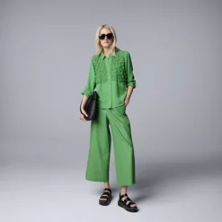 Women's Simply Vera Vera Wang Pull-On Pleated Capri Pants -Vera Wang Shop 7464467 ALT3