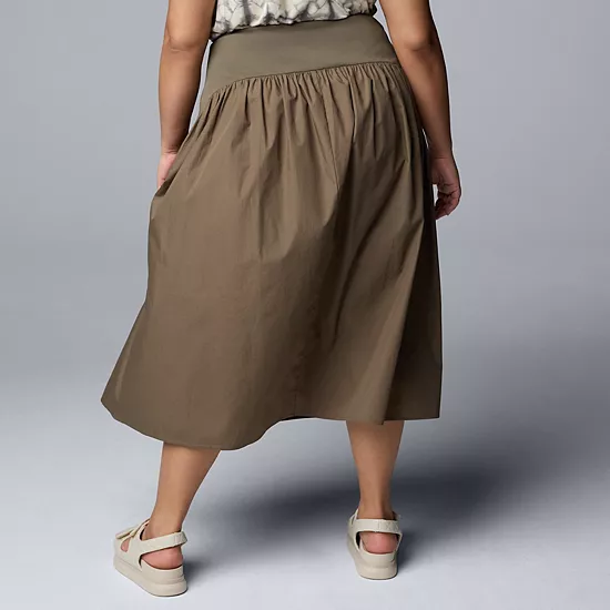 Plus Size Simply Vera Vera Wang Mixed Media Skirt 2 Plus Size Simply Vera Vera Wang Mixed Media Skirt - Image 2