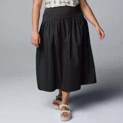 Plus Size Simply Vera Vera Wang Mixed Media Skirt 11 Plus Size Simply Vera Vera Wang Mixed Media Skirt -Vera Wang Shop 7464480 Black