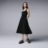 Petite Simply Vera Vera Wang Midi Fit & Flare Dress