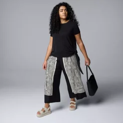 Plus Size Simply Vera Vera Wang Pleated Capri Pants -Vera Wang Shop 7474873 ALT3