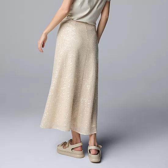 Women's Simply Vera Vera Wang Sequin Skirt 2 Women's Simply Vera Vera Wang Sequin Skirt - Image 2
