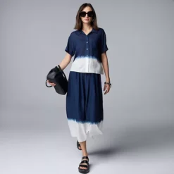 Women's Simply Vera Vera Wang Camp Shirt -Vera Wang Shop 7488170 ALT3