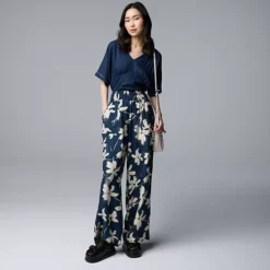 Women's Simply Vera Vera Wang Short Sleeve Kimono Top With Trim 10 Women's Simply Vera Vera Wang Short Sleeve Kimono Top With Trim -Vera Wang Shop 7490819 ALT3