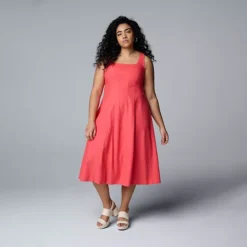 Plus Size Simply Vera Vera Wang Seamed Midi Dress -Vera Wang Shop 7492578 Kauaioral