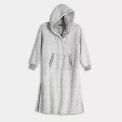 Women's Simply Vera Vera Wang Sherpa Long Sleeve Hooded Lounger -Vera Wang Shop 7494290 ALT2