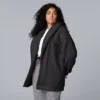 Plus Size Simply Vera Vera Wang Plush Sherpa Long Sleeve Open Front Cardigan