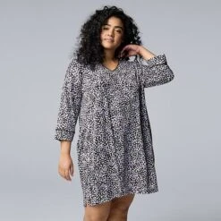 Plus Size Simply Vera Vera Wang Cozy 3/4 Sleeve Sleepshirt 10 Plus Size Simply Vera Vera Wang Cozy 3/4 Sleeve Sleepshirt -Vera Wang Shop 7494388 Black Stars