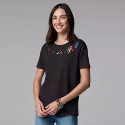 Women's Simply Vera Vera Wang Pride Boyfriend Tee -Vera Wang Shop 7527752 Multi Love Pride 1