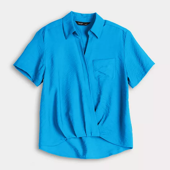 Women's Simply Vera Vera Wang Drapey Surplice Top 5 Women's Simply Vera Vera Wang Drapey Surplice Top - Image 5