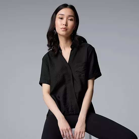 Women's Simply Vera Vera Wang Drapey Surplice Top 13 Women's Simply Vera Vera Wang Drapey Surplice Top - Image 13