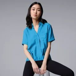 Women's Simply Vera Vera Wang Drapey Surplice Top 20 Women's Simply Vera Vera Wang Drapey Surplice Top -Vera Wang Shop 7530656 Blue Highlight 1