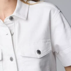 Women's Simply Vera Vera Wang Short Sleeve Denim Jacket -Vera Wang Shop 7559978 ALT2