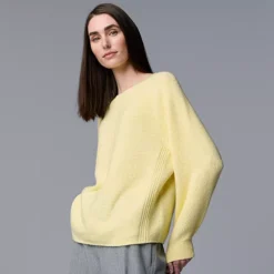 Women's Simply Vera Vera Wang Crewneck Pullover Sweater -Vera Wang Shop 7599410 Double Cream