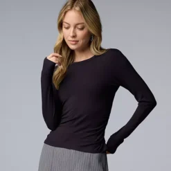 Women's Simply Vera Vera Wang Long Sleeve Crewneck Tee