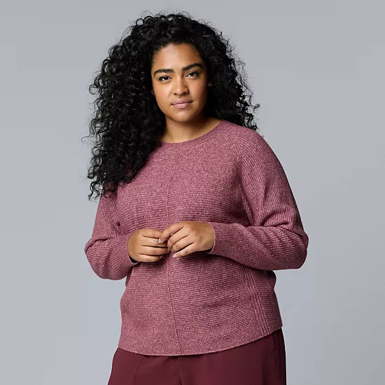 Plus Size Simply Vera Vera Wang Crewneck Pullover Sweater 5 Plus Size Simply Vera Vera Wang Crewneck Pullover Sweater - Image 5