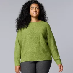 Plus Size Simply Vera Vera Wang Crewneck Pullover Sweater 13 Plus Size Simply Vera Vera Wang Crewneck Pullover Sweater -Vera Wang Shop 7619657 Rapid Green