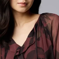 Women's Simply Vera Vera Wang Ruffled Long Sleeve Blouse -Vera Wang Shop 7619875 ALT2