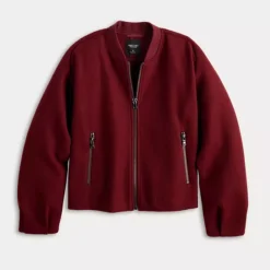 Women's Simply Vera Vera Wang Structured Knit Bomber Jacket -Vera Wang Shop 7622938 ALT4