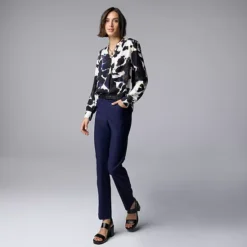 Women's Simply Vera Vera Wang Polished Twill Slim Straight Pants -Vera Wang Shop 7622983 ALT3