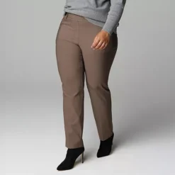 Plus Size Simply Vera Vera Wang Polished Twill Slant Pocket Slim Straight Pants 15 Plus Size Simply Vera Vera Wang Polished Twill Slant Pocket Slim Straight Pants -Vera Wang Shop 7624610 Benji Brown