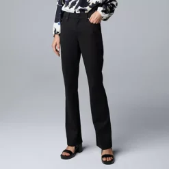 Women's Simply Vera Vera Wang Mid Rise 5 Pocket Ponte Boot Pants