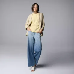 Women's Simply Vera Vera Wang Printed Wide Leg Jeans -Vera Wang Shop 7630443 ALT3