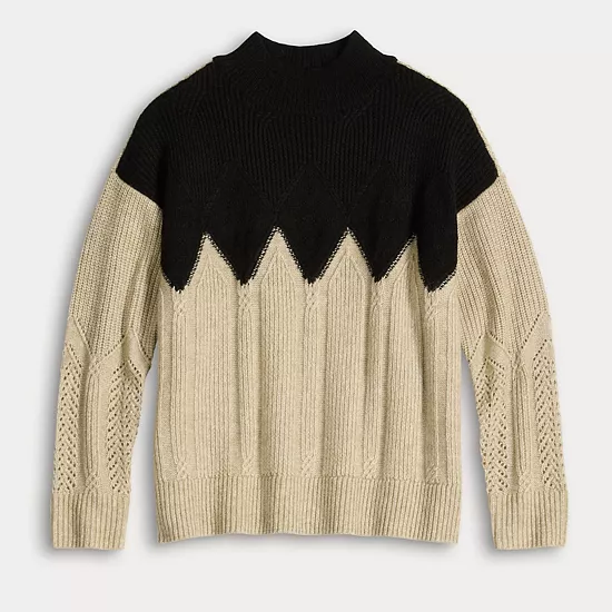 Women's Simply Vera Vera Wang Argyle Turtleneck Sweater 5 Women's Simply Vera Vera Wang Argyle Turtleneck Sweater - Image 5