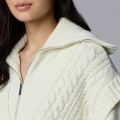 Petite Simply Vera Vera Wang Half-Zip Cable Sweater -Vera Wang Shop 7630675 ALT2