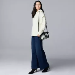 Petite Simply Vera Vera Wang Half-Zip Cable Sweater -Vera Wang Shop 7630675 ALT3