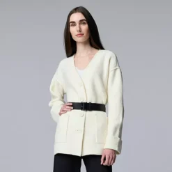 Women's Simply Vera Vera Wang Sweater Coat -Vera Wang Shop 7630712 Ivory