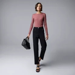 Women's Simply Vera Vera Wang Mid Rise Slim Ponte Pants -Vera Wang Shop 7635519 ALT3