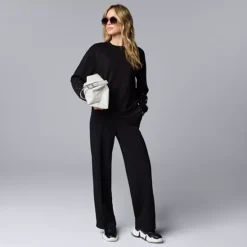 Women's Simply Vera Vera Wang Sleeve Embellished Sweatshirt 8 Women's Simply Vera Vera Wang Sleeve Embellished Sweatshirt -Vera Wang Shop 7655226 ALT3