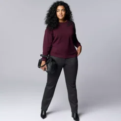 Plus Size Simply Vera Vera Wang Embellished Sweatshirt -Vera Wang Shop 7655231 ALT3