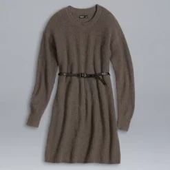 Petite Simply Vera Vera Wang Belted Crewneck Sweater Dress -Vera Wang Shop 7658460 ALT4