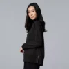 Women's Simply Vera Vera Wang Side Zip Scuba Trim Sweatshirt