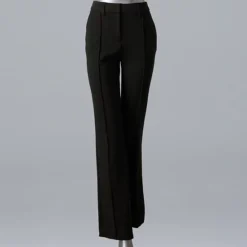 Women's Simply Vera Vera Wang Stretch Knit High Rise Slim Straight Pants