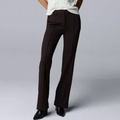 Women's Simply Vera Vera Wang Stretch Knit High Rise Slim Straight Pants 13 Women's Simply Vera Vera Wang Stretch Knit High Rise Slim Straight Pants -Vera Wang Shop 7710307 Ganache