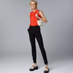 Women's Simply Vera Vera Wang Pintuck Slim Straight Pants -Vera Wang Shop 7721111 ALT3