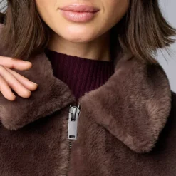 Women's Simply Vera Vera Wang Zip Up Faux Fur Jacket -Vera Wang Shop 7728843 ALT2