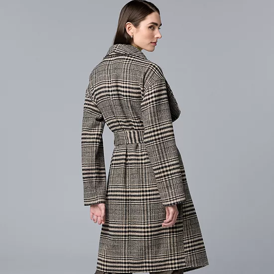 Petite Simply Vera Vera Wang Drape Collar Overcoat 2 Petite Simply Vera Vera Wang Drape Collar Overcoat - Image 2