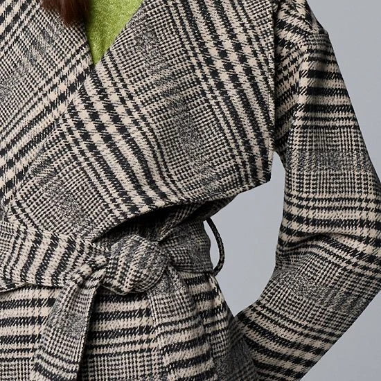 Petite Simply Vera Vera Wang Drape Collar Overcoat 3 Petite Simply Vera Vera Wang Drape Collar Overcoat - Image 3