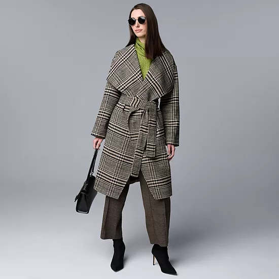 Petite Simply Vera Vera Wang Drape Collar Overcoat 4 Petite Simply Vera Vera Wang Drape Collar Overcoat - Image 4