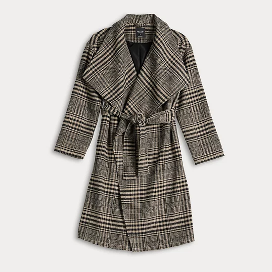 Petite Simply Vera Vera Wang Drape Collar Overcoat 5 Petite Simply Vera Vera Wang Drape Collar Overcoat - Image 5
