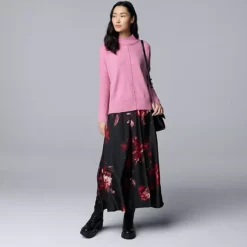 Women's Simply Vera Vera Wang Luxe Cashmere Blend Mockneck Sweater -Vera Wang Shop 7739795 ALT3