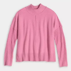 Women's Simply Vera Vera Wang Luxe Cashmere Blend Mockneck Sweater -Vera Wang Shop 7739795 ALT4