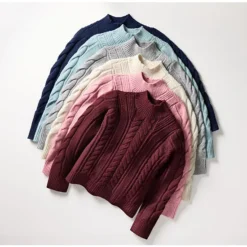 Women's Simply Vera Vera Wang Braided Front Mock Neck Sweater -Vera Wang Shop 7740026 CP ALT65